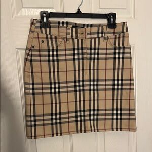 Burberry Tan Plaid Women's Skirt